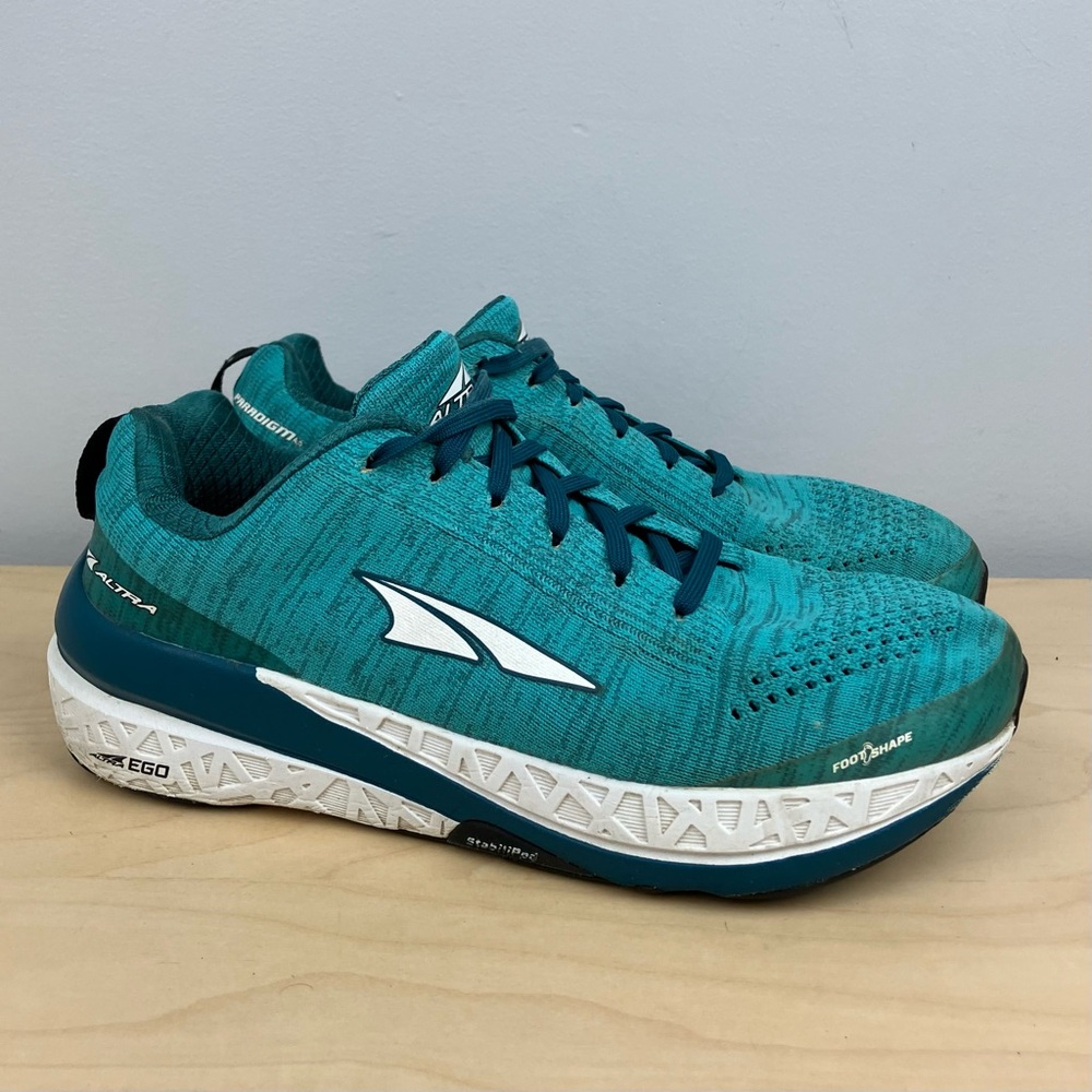 Altra Women’s Size 8.5 Paradigm 4.5 Knit Athletic Running Shoes Teal White